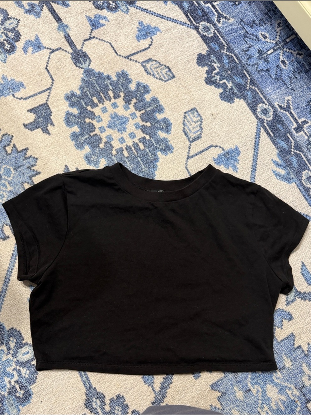 naked wardrobe Black Crewneck Tee - Minimal Label Detail - Picture 1 of 3